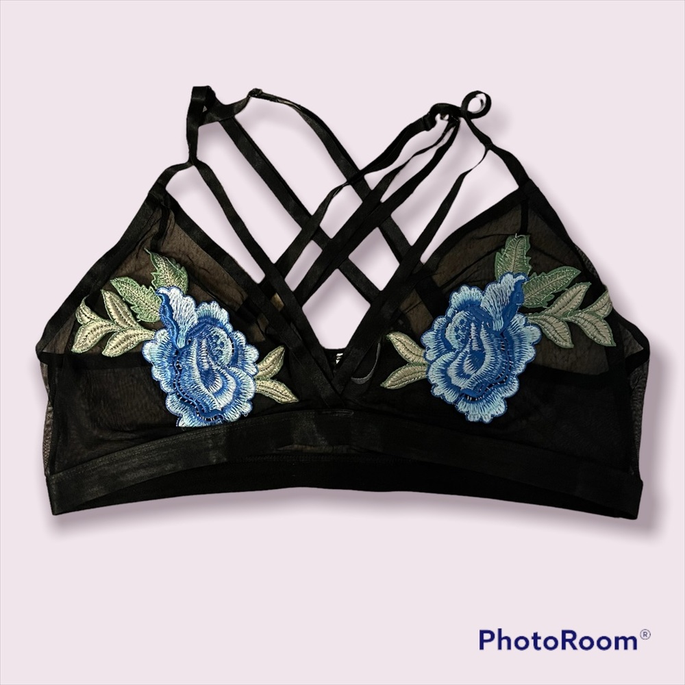 Floral decal bralette